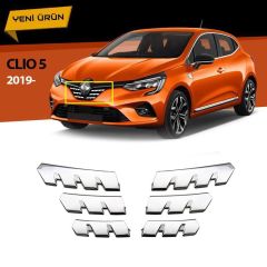 Renault Clio Uyumlu 5 Krom Ön Alt Panjur 6 Parça. 2019 Ve Üzeri