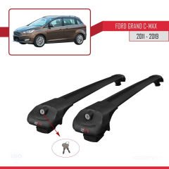 Ford Grand C-Max 2011-2019 Arası ile uyumlu ACE-1 Ara Atkı Tavan Barı SİYAH