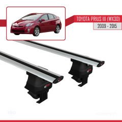 Toyota Prius III (XW30) 2009-2015 Arası ile uyumlu ACE-4 Ara Atkı Tavan Barı GRİ