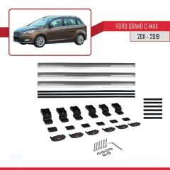 Ford Grand C-Max 2011-2019 Arası ile uyumlu Basic Model Ara Atkı Tavan Barı GRİ 3 ADET