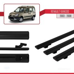 Renault Kangoo 2003-2008 Arası ile uyumlu Basic Model Ara Atkı Tavan Barı SİYAH 3 ADET