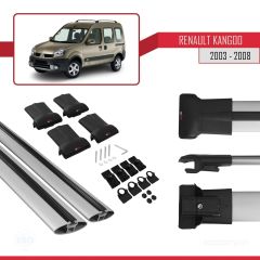 Renault Kangoo 2003-2008 Arası ile uyumlu FLY Model Ara Atkı Tavan Barı GRİ