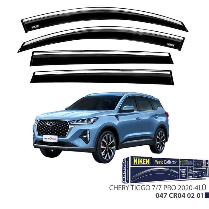 Chery Tiggo Uyumlu 7 Pro -2020 Kromlu Cam Rüzgarlığı 4Lü Parça