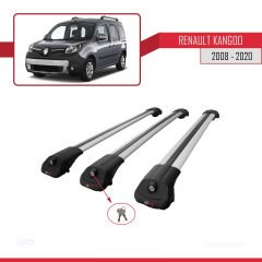 Renault Kangoo 2008-2020 Arası ile uyumlu ACE-1 Ara Atkı Tavan Barı GRİ 3 ADET BAR