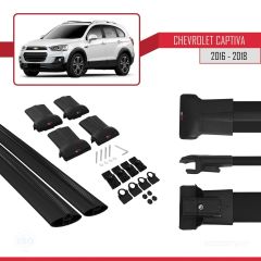 Chevrolet Captiva 2016-2018 Arası ile uyumlu FLY Model Ara Atkı Tavan Barı SİYAH