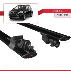 Ford Kuga 2008-2012 Arası ile uyumlu HOOK Model Anahtar Kilitli Ara Atkı Tavan Barı SİYAH