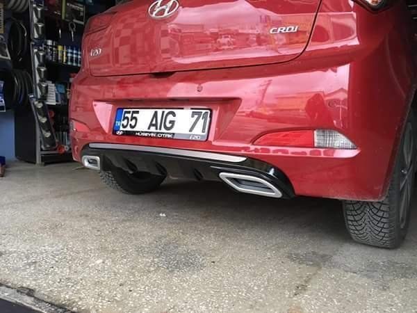 Hyundai İ20 Uyumlu Egzoz Görünüm Difüzör (Plastik)