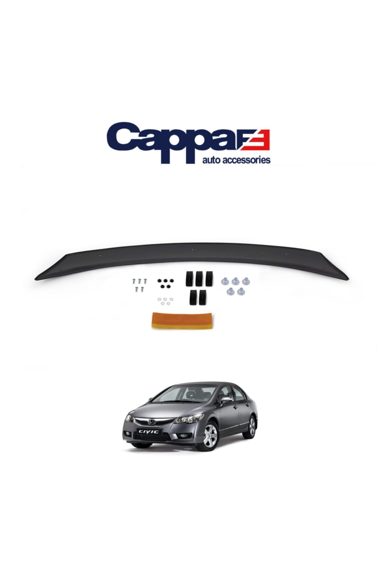 Cappafe Honda Civic 8 Ön Kaput Koruma Rüzgarlık 4mm (abs) 06-12