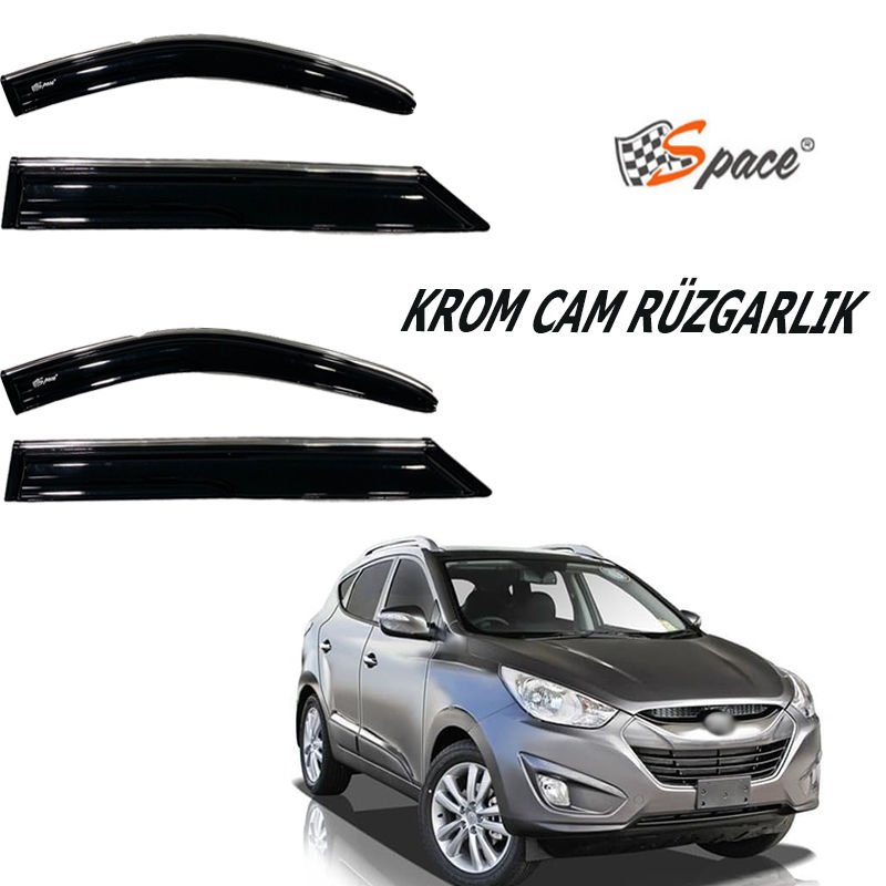 Krom Cam Rüzgarlığı Hyundai Ix35 2010-2017/ Caru412