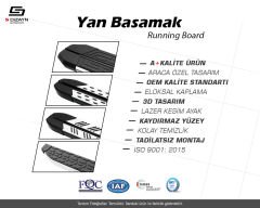 S-Dizayn Jeep Commander Evo Siyah Yan Basamak 173 Cm 2006-2010