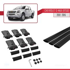 Chevrolet D-Max (RT50) 2012-2015 Arası ile Uyumlu FLY Model Ara Atkı Tavan Barı SİYAH 3 ADET BAR