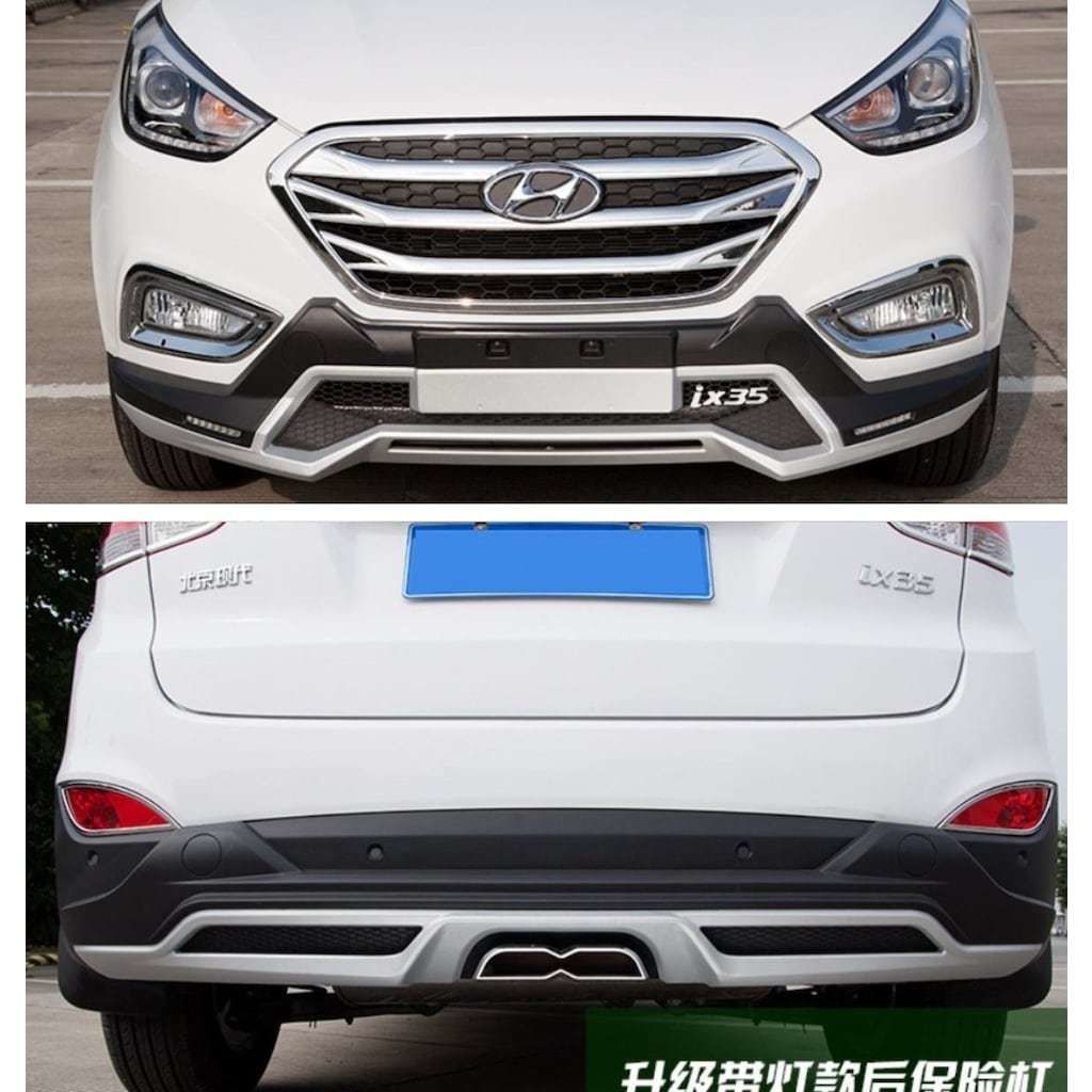 Hyundai İx35 Uyumlu -2010 Ön Ve Arka Koruma Çift Çıkış Egzozlu