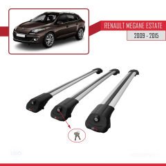 Renault Megane GRANDTOUR 2009-2015 Arası ile uyumlu ACE-1 Ara Atkı Tavan Barı GRİ 3 ADET BAR