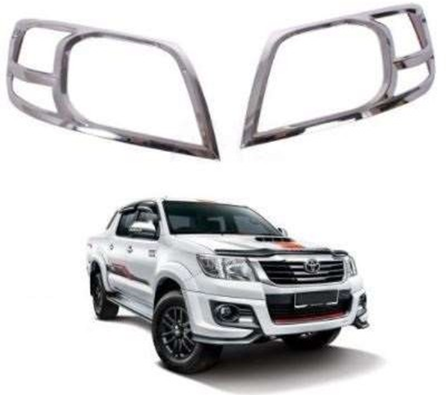 Toyota Hilux Uyumlu 2012 2015 Ön Far Kaplama ABS Krom Parça