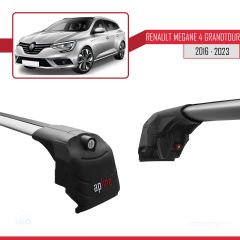 Renault Megane GRANDTOUR 2016-2023 Arası ile uyumlu ACE-2 Ara Atkı Tavan Barı GRİ