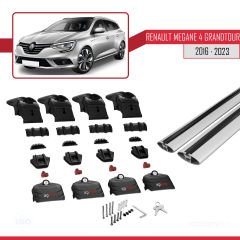 Renault Megane GRANDTOUR 2016-2023 Arası ile uyumlu ACE-2 Ara Atkı Tavan Barı GRİ