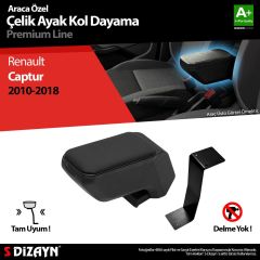 Renault Captur Uyumlu Kol Dayama Kolçak Çelik Ayaklı ABS Siyah 2010-2018 A+Kalite Parça