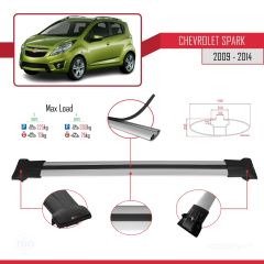 Chevrolet Spark 2009-2014 Arası ile Uyumlu FLY Model Ara Atkı Tavan Barı GRİ 3 ADET BAR