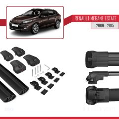 Renault Megane SW 2009-2015 Arası ile uyumlu ACE-1 Ara Atkı Tavan Barı SİYAH