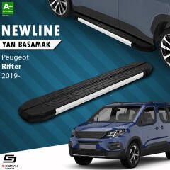 S-Dizayn Peugeot Rifter Uzun Şase NewLine Aluminyum Yan Basamak 213 Cm 2019 Üzeri A+ Kalite