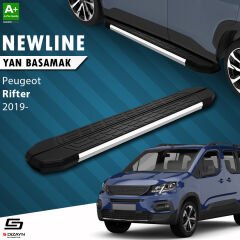 S-Dizayn Peugeot Rifter Uzun Şase NewLine Krom Yan Basamak 213 Cm 2019 Üzeri A+ Kalite