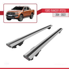 Ford Ranger 2011-2022 Arası ile uyumlu HOOK Model Anahtar Kilitli Ara Atkı Tavan Barı GRİ