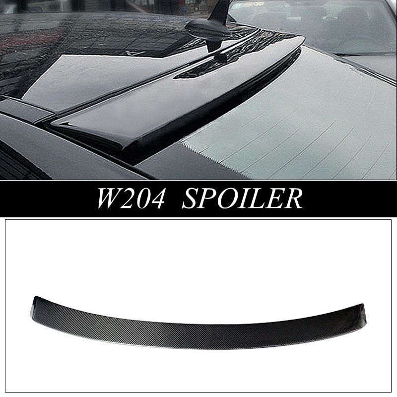 Mercedes W204 Uyumlu C180 Cam Üstü Spoiler (Fiber)