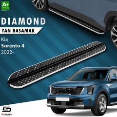 S-Dizayn Kia Sorento 4 Diamond Krom Yan Basamak 183 Cm 2022 Üzeri