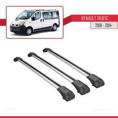 Renault Trafic 2001-2014 Arası ile uyumlu ACE-1 Ara Atkı Tavan Barı GRİ 3 ADET BAR