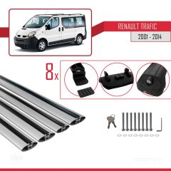 Renault Trafic 2001-2014 Arası ile uyumlu ACE-1 Ara Atkı Tavan Barı GRİ 4 ADET BAR