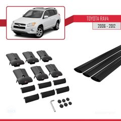 Toyota RAV4 2006-2012 Arası ile Uyumlu FLY Model Ara Atkı Tavan Barı SİYAH 3 ADET BAR