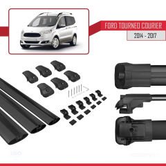 Ford Tourneo Courier 2014-2017 Arası ile uyumlu ACE-1 Ara Atkı Tavan Barı SİYAH 3 ADET BAR