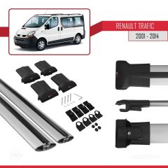 Renault Trafic 2001-2014 Arası ile uyumlu FLY Model Ara Atkı Tavan Barı GRİ