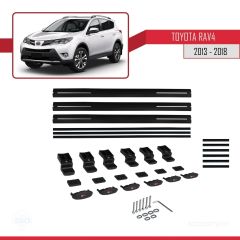 Toyota RAV4 2013-2018 Arası ile uyumlu Basic Model Ara Atkı Tavan Barı SİYAH 3 ADET