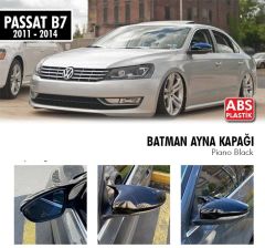 Volkswagen Passat Uyumlu B7 Yarasa Ayna Kapağı (Parlak Siyah)