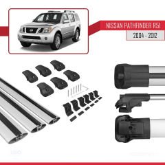 Nissan Pathfinder (R51) 2004-2012 Arası ile uyumlu ACE-1 Ara Atkı Tavan Barı GRİ 3 ADET BAR