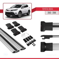 Toyota RAV4 2013-2018 Arası ile uyumlu FLY Model Ara Atkı Tavan Barı GRİ