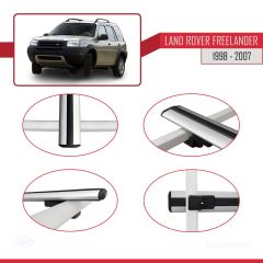 Land Rover Freelander 1998-2007 Arası ile uyumlu Basic Model Ara Atkı Tavan Barı GRİ 3 ADET