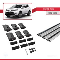 Toyota RAV4 2013-2018 Arası ile Uyumlu FLY Model Ara Atkı Tavan Barı GRİ 3 ADET BAR