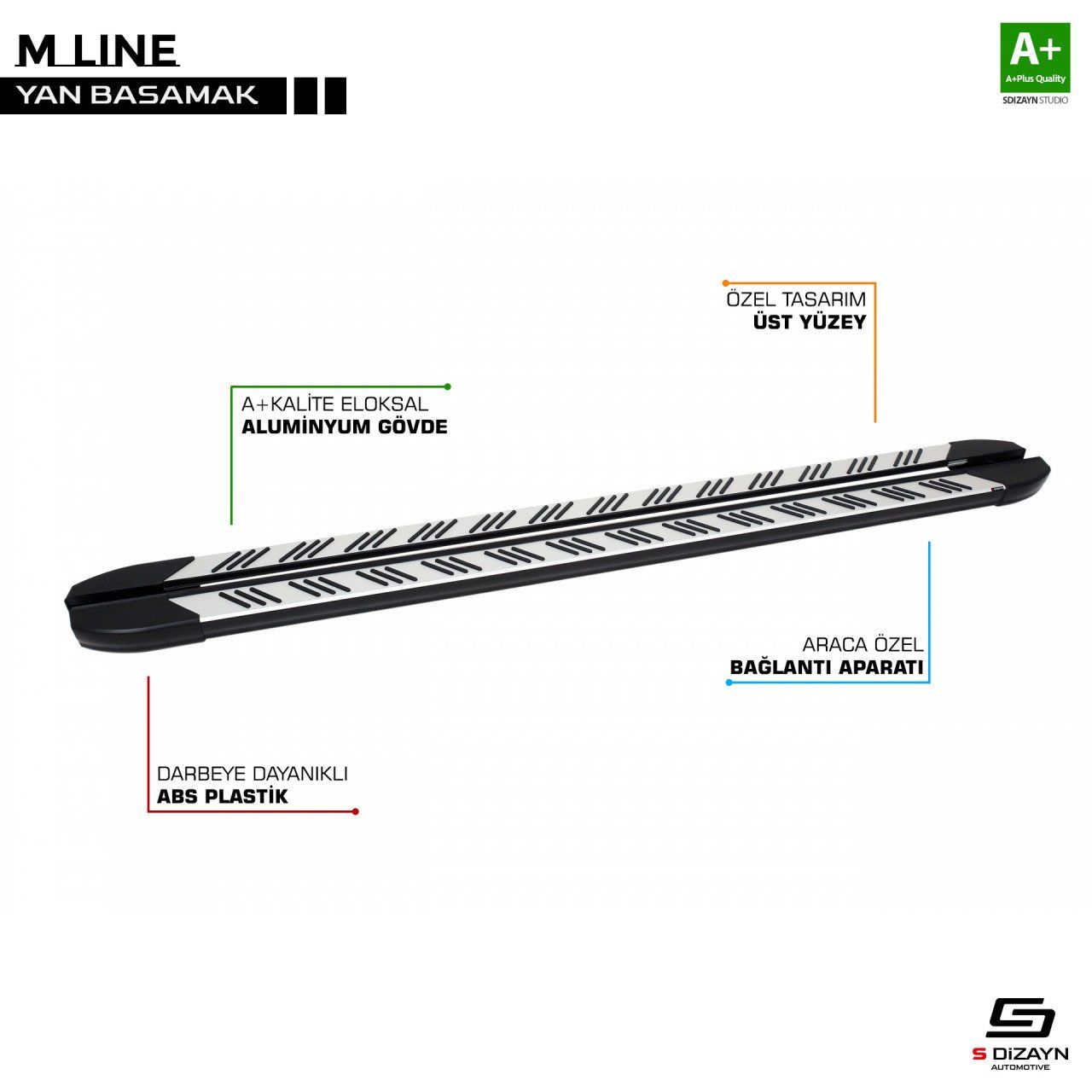 Kısa Şase M-Line Gri Yan Basamak 213 Cm 2016 Üzeri