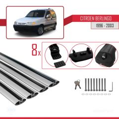 Citroen Berlingo 1996-2003 Arası ile uyumlu ACE-1 Ara Atkı Tavan Barı GRİ 4 ADET BAR