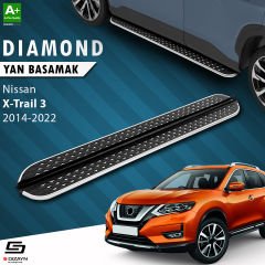 S-Dizayn Nissan X-Trail T32 Diamond Krom Yan Basamak 183 Cm 2014-2022