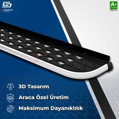 S-Dizayn Nissan X-Trail T32 Diamond Krom Yan Basamak 183 Cm 2014-2022