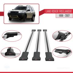 Land Rover Freelander 1998-2007 Arası ile Uyumlu FLY Model Ara Atkı Tavan Barı GRİ 3 ADET BAR