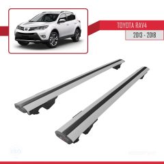 Toyota RAV4 2013-2018 Arası ile uyumlu HOOK Model Anahtar Kilitli Ara Atkı Tavan Barı GRİ