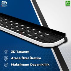 S-Dizayn Peugeot Expert 3 Kısa Şase Diamond Krom Yan Basamak 213 Cm 2016 Üzeri