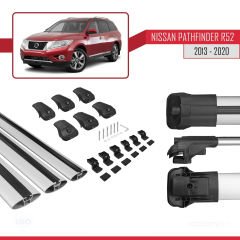 Nissan Pathfinder (R52) 2013-2020 Arası ile uyumlu ACE-1 Ara Atkı Tavan Barı GRİ 3 ADET BAR