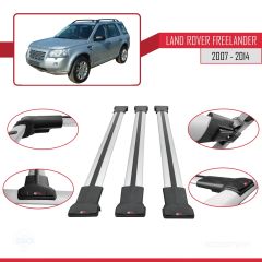 Land Rover Freelander 2007-2014 Arası ile Uyumlu FLY Model Ara Atkı Tavan Barı GRİ 3 ADET BAR