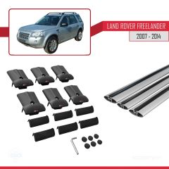 Land Rover Freelander 2007-2014 Arası ile Uyumlu FLY Model Ara Atkı Tavan Barı GRİ 3 ADET BAR