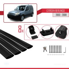 Citroen Berlingo 2003-2008 Arası ile uyumlu ACE-1 Ara Atkı Tavan Barı SİYAH 4 ADET BAR